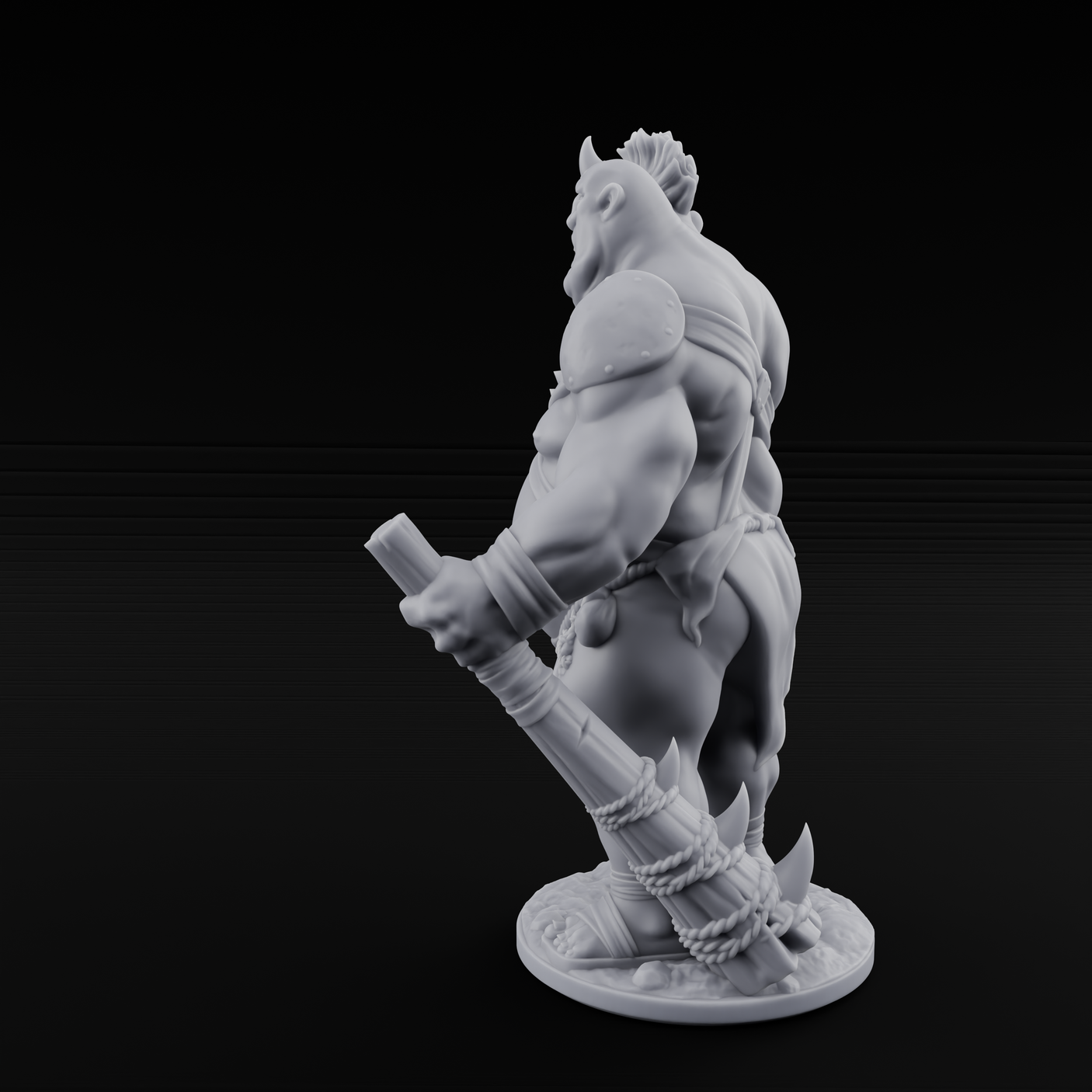 Slightly Confused Ettin Warrior Miniature for Dungeons and Dragons, Pathfinder or other TTRPGs