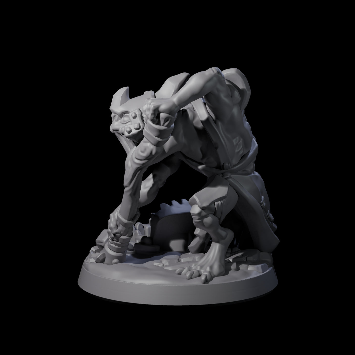 Slimy Creeping Kobold B Miniature for Dungeons and Dragons, Pathfinder or other TTRPGs