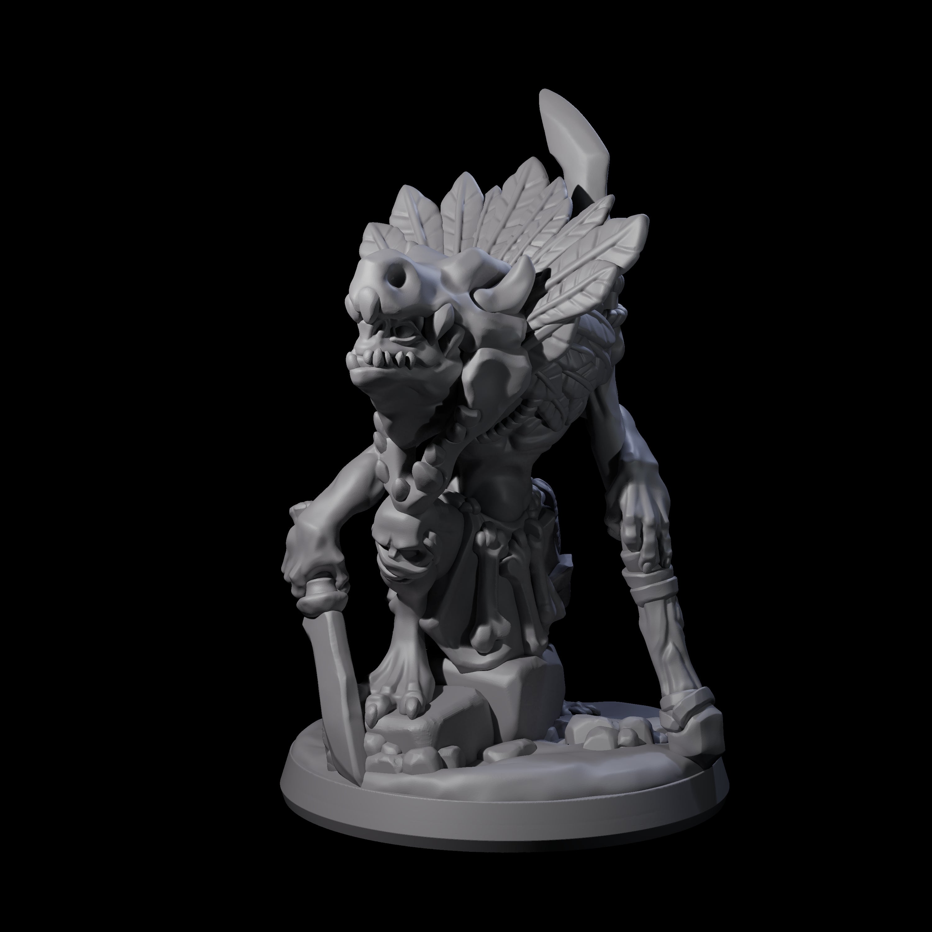 Slimy Creeping Kobold C Miniature for Dungeons and Dragons, Pathfinder or other TTRPGs