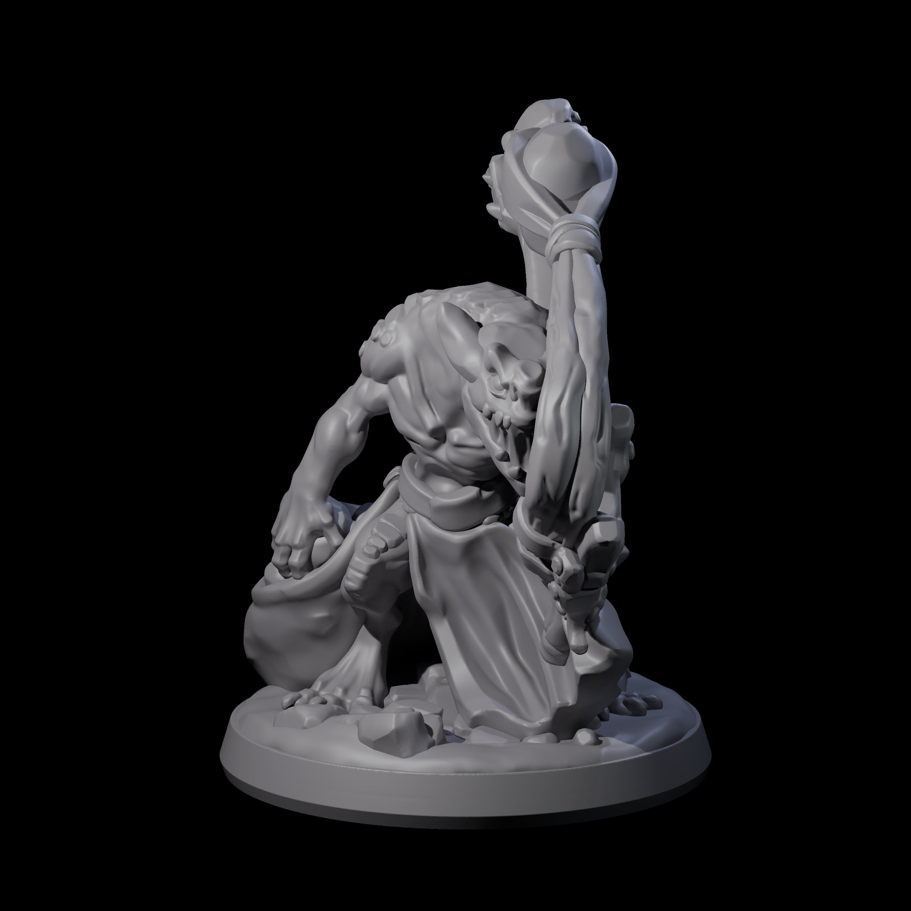 Slimy Creeping Kobold D Miniature for Dungeons and Dragons, Pathfinder or other TTRPGs