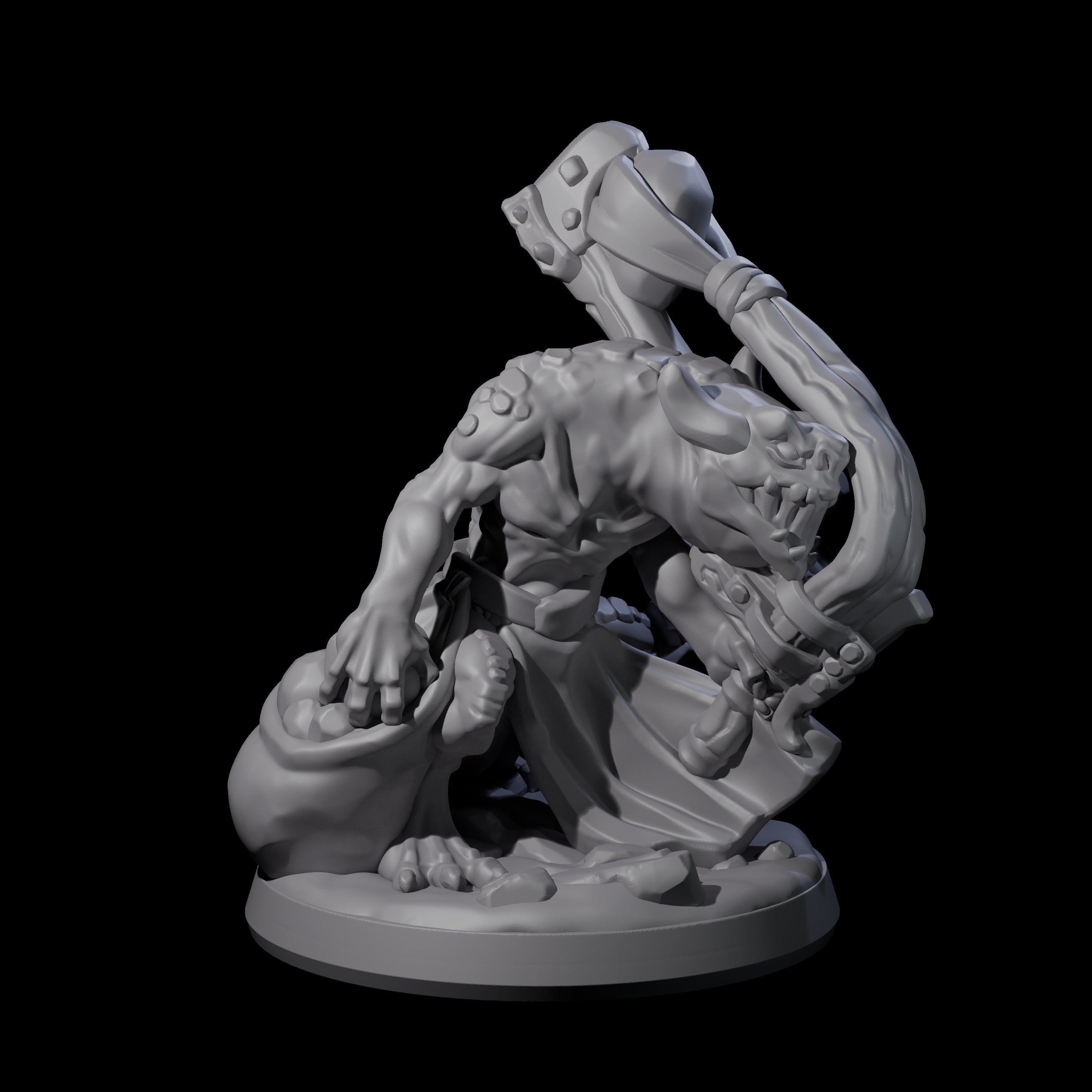 Slimy Creeping Kobold D Miniature for Dungeons and Dragons, Pathfinder or other TTRPGs