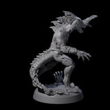 Slimy Lizardfolk Zombie A Miniature for Dungeons and Dragons, Pathfinder or other TTRPGs