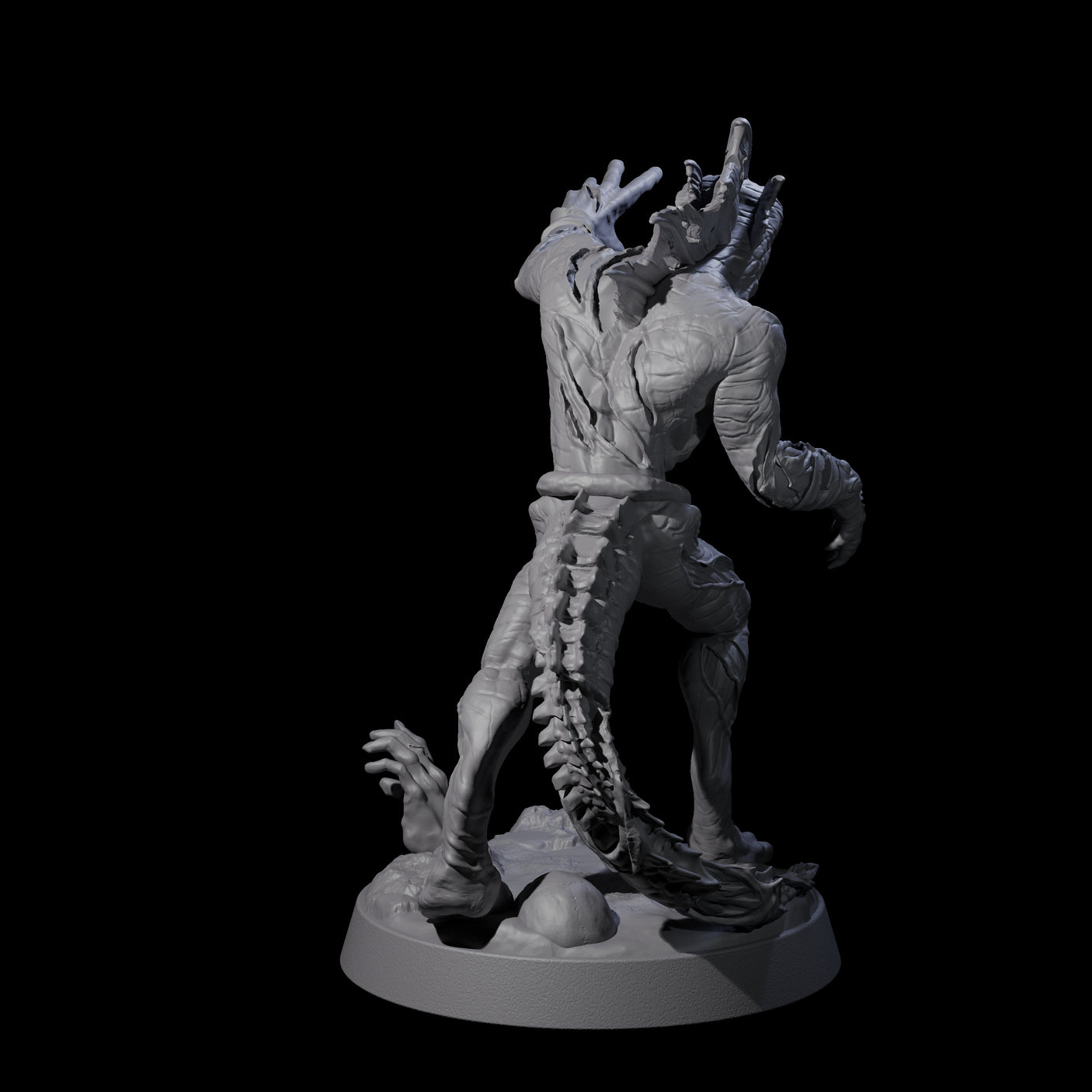 Slimy Lizardfolk Zombie A Miniature for Dungeons and Dragons, Pathfinder or other TTRPGs