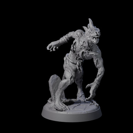 Slimy Lizardfolk Zombie B Miniature for Dungeons and Dragons, Pathfinder or other TTRPGs