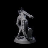 Slimy Lizardfolk Zombie B Miniature for Dungeons and Dragons, Pathfinder or other TTRPGs
