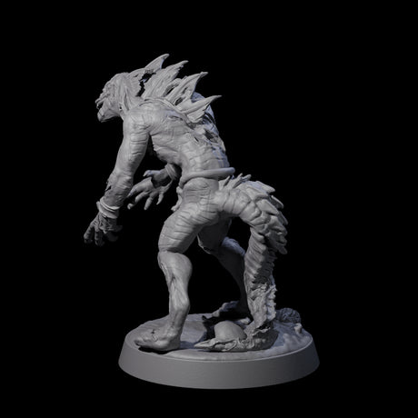 Slimy Lizardfolk Zombie C Miniature for Dungeons and Dragons, Pathfinder or other TTRPGs
