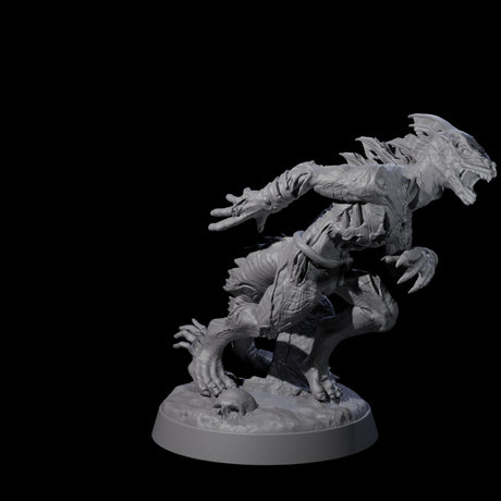 Slimy Lizardfolk Zombie D Miniature for Dungeons and Dragons, Pathfinder or other TTRPGs