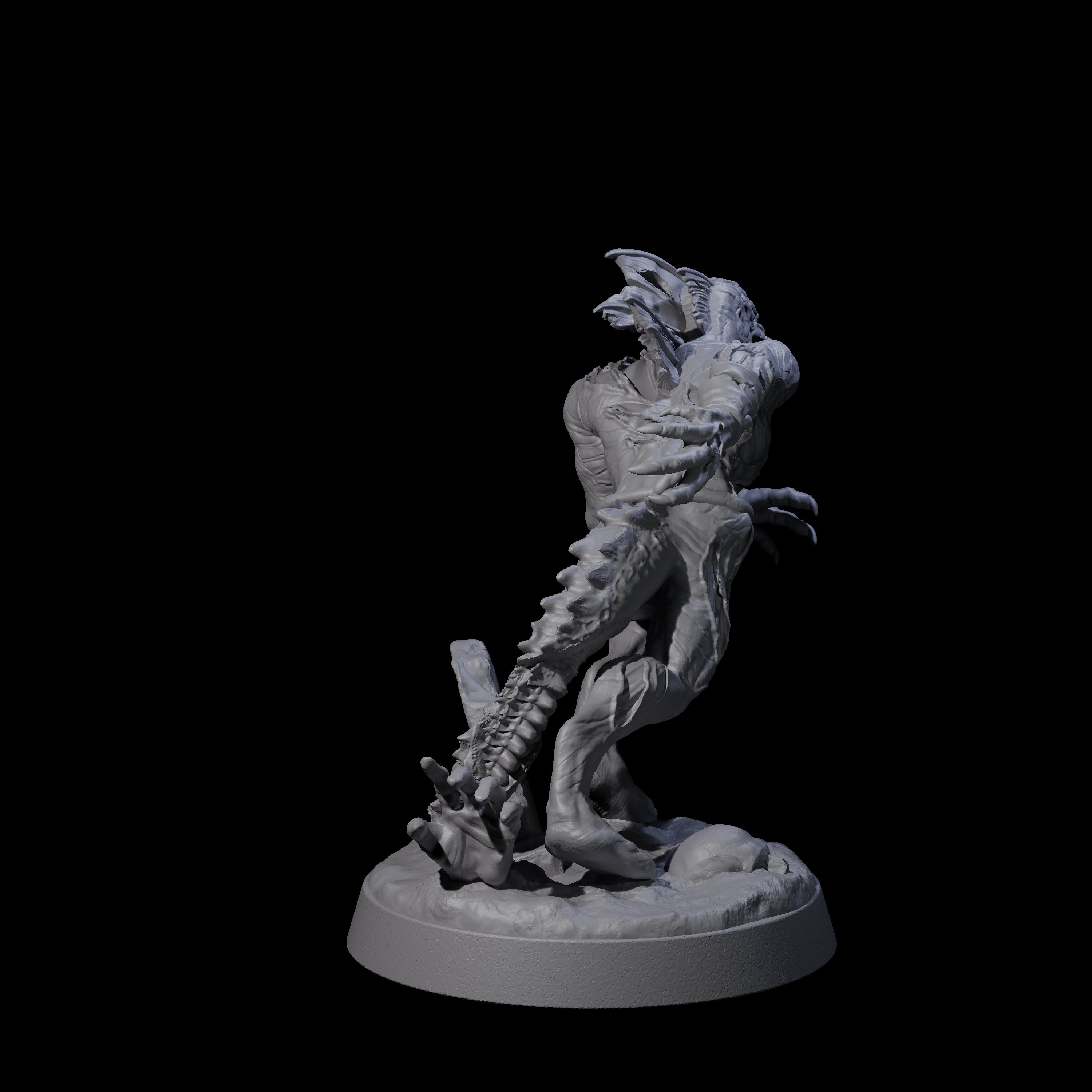 Slimy Lizardfolk Zombie D Miniature for Dungeons and Dragons, Pathfinder or other TTRPGs