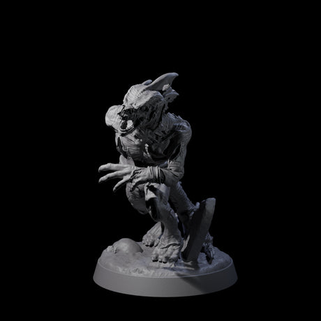 Slimy Lizardfolk Zombie D Miniature for Dungeons and Dragons, Pathfinder or other TTRPGs