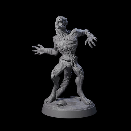Slimy Lizardfolk Zombie E Miniature for Dungeons and Dragons, Pathfinder or other TTRPGs
