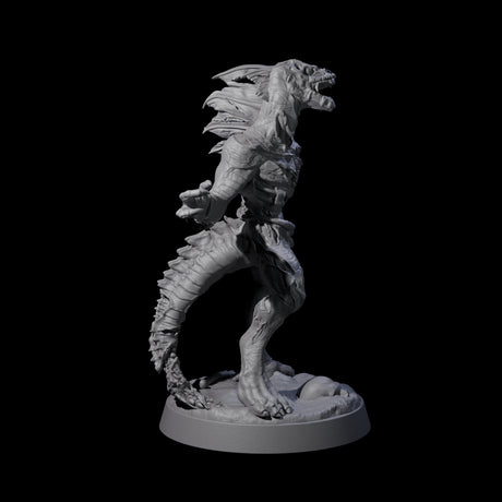 Slimy Lizardfolk Zombie E Miniature for Dungeons and Dragons, Pathfinder or other TTRPGs