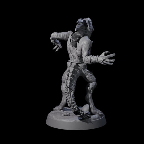 Slimy Lizardfolk Zombie E Miniature for Dungeons and Dragons, Pathfinder or other TTRPGs