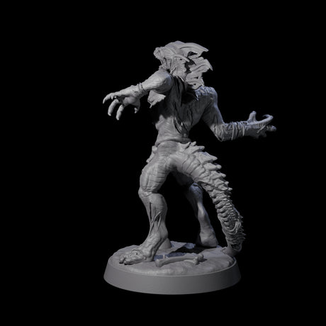 Slimy Lizardfolk Zombie E Miniature for Dungeons and Dragons, Pathfinder or other TTRPGs