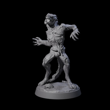 Slimy Lizardfolk Zombie E Miniature for Dungeons and Dragons, Pathfinder or other TTRPGs