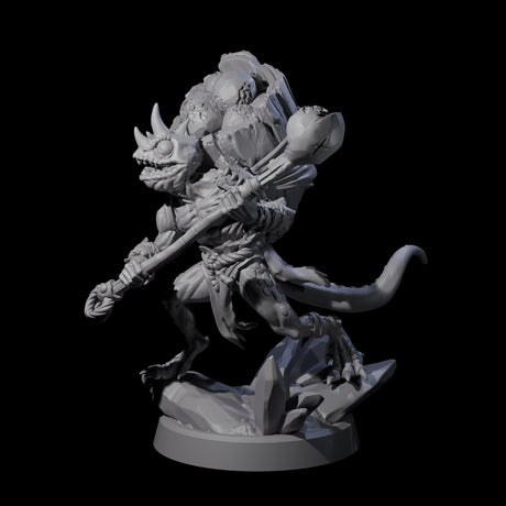Slimy Troglodyte Cultist A Miniature for Dungeons and Dragons, Pathfinder or other TTRPGs