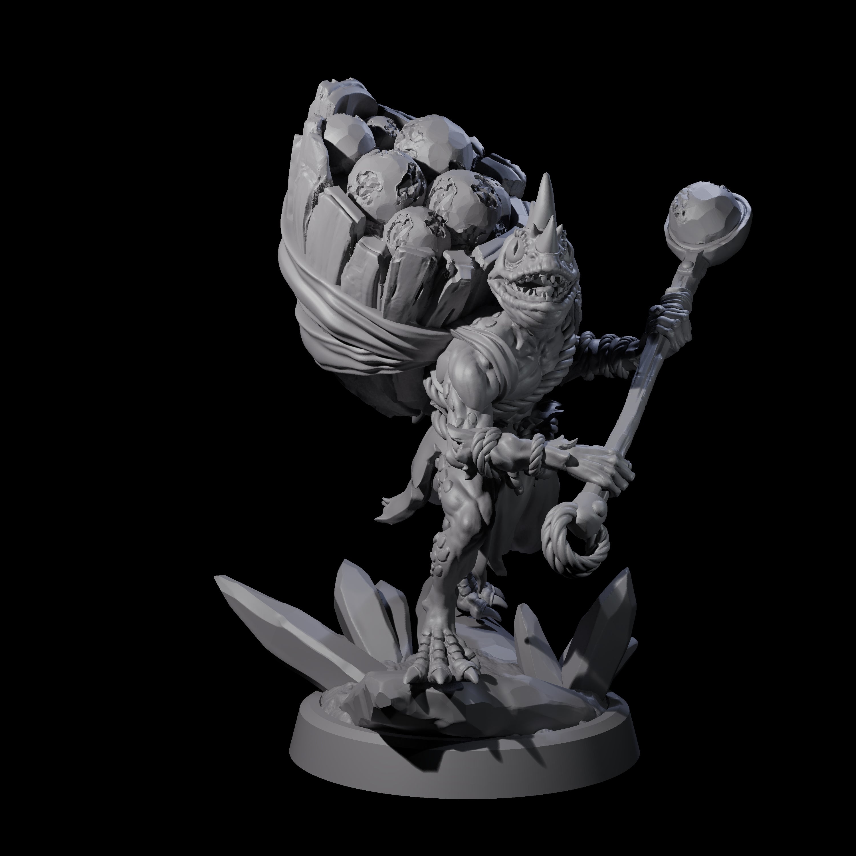 Slimy Troglodyte Cultist A Miniature for Dungeons and Dragons, Pathfinder or other TTRPGs