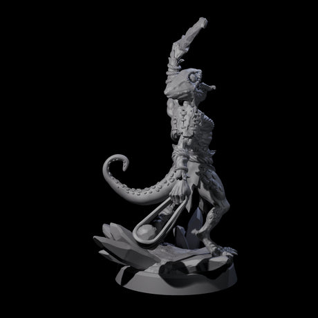 Slimy Troglodyte Cultist B Miniature for Dungeons and Dragons, Pathfinder or other TTRPGs