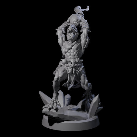 Slimy Troglodyte Cultist C Miniature for Dungeons and Dragons, Pathfinder or other TTRPGs