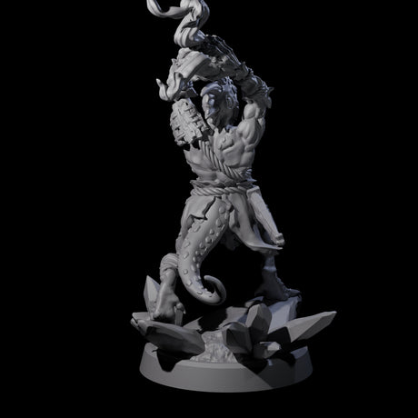 Slimy Troglodyte Cultist C Miniature for Dungeons and Dragons, Pathfinder or other TTRPGs