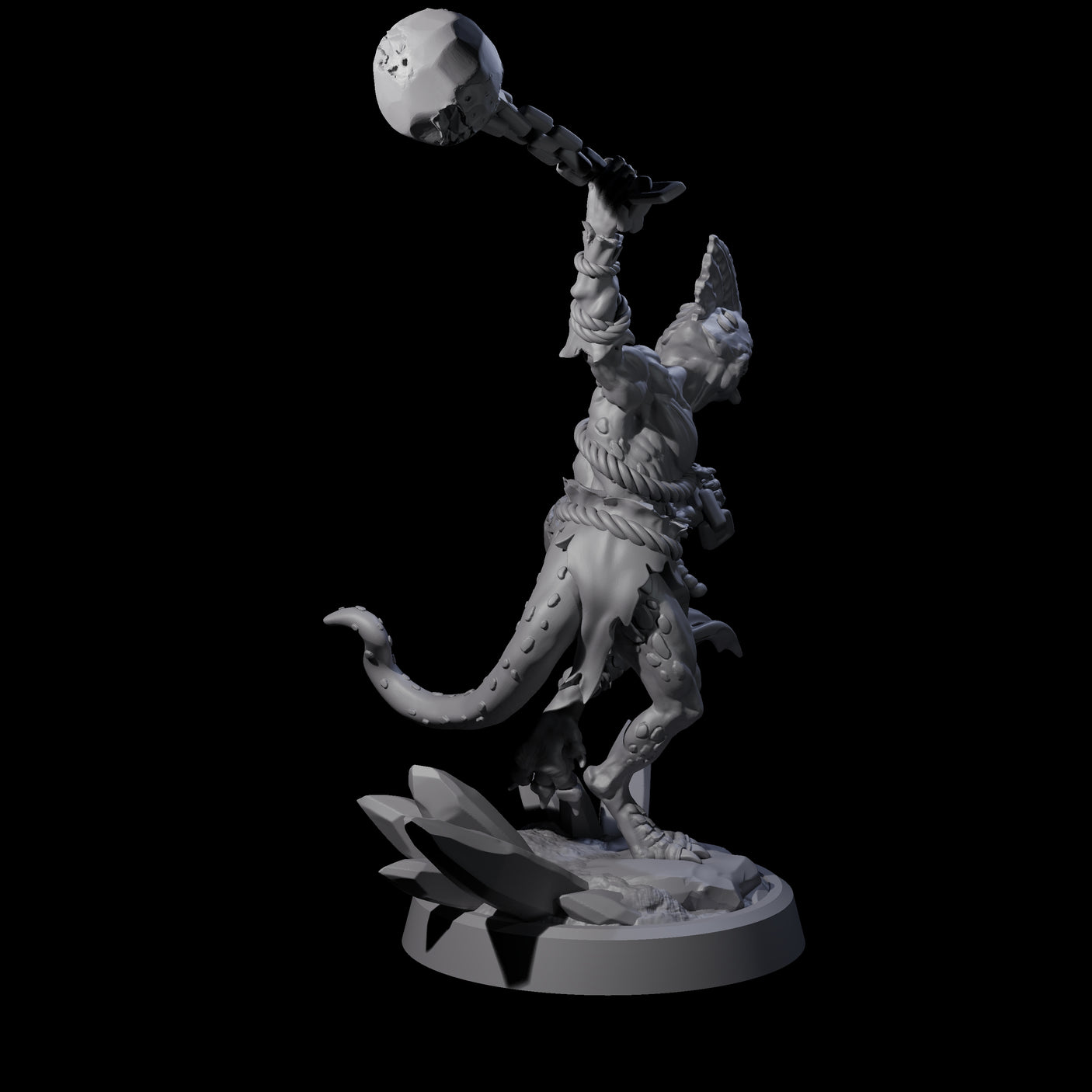 Slimy Troglodyte Cultist D Miniature for Dungeons and Dragons, Pathfinder or other TTRPGs