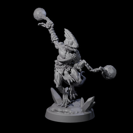 Slimy Troglodyte Cultist D Miniature for Dungeons and Dragons, Pathfinder or other TTRPGs