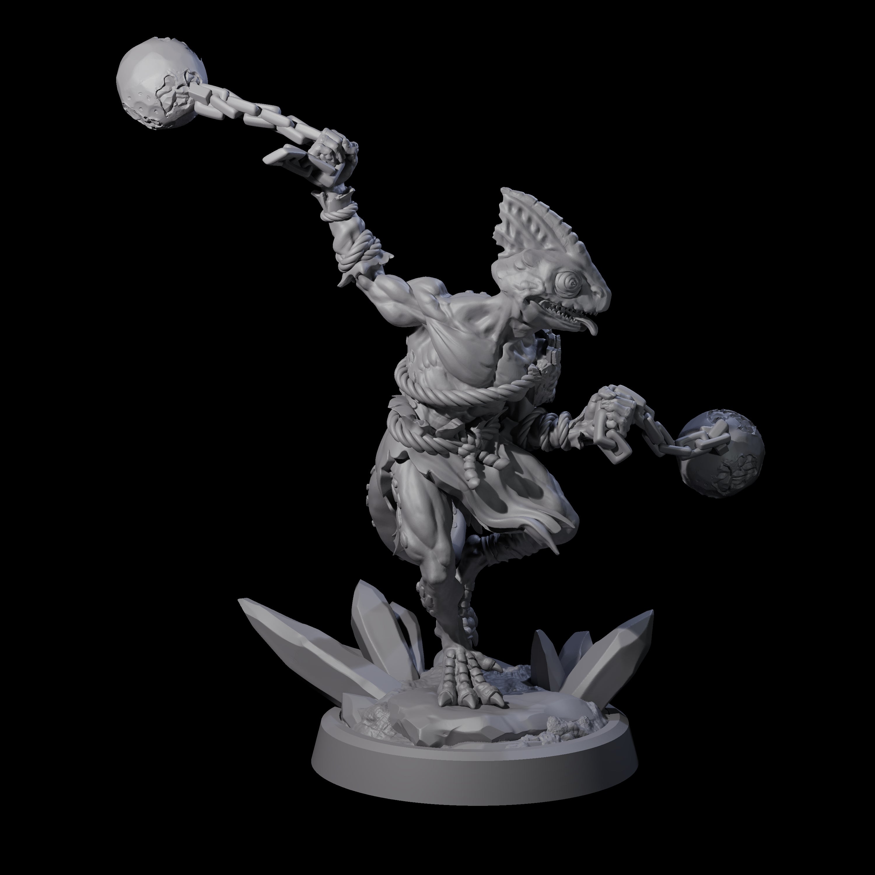Slimy Troglodyte Cultist D Miniature for Dungeons and Dragons, Pathfinder or other TTRPGs