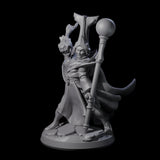 Slinging Mega Hat Wizard Miniature for Dungeons and Dragons, Pathfinder or other TTRPGs