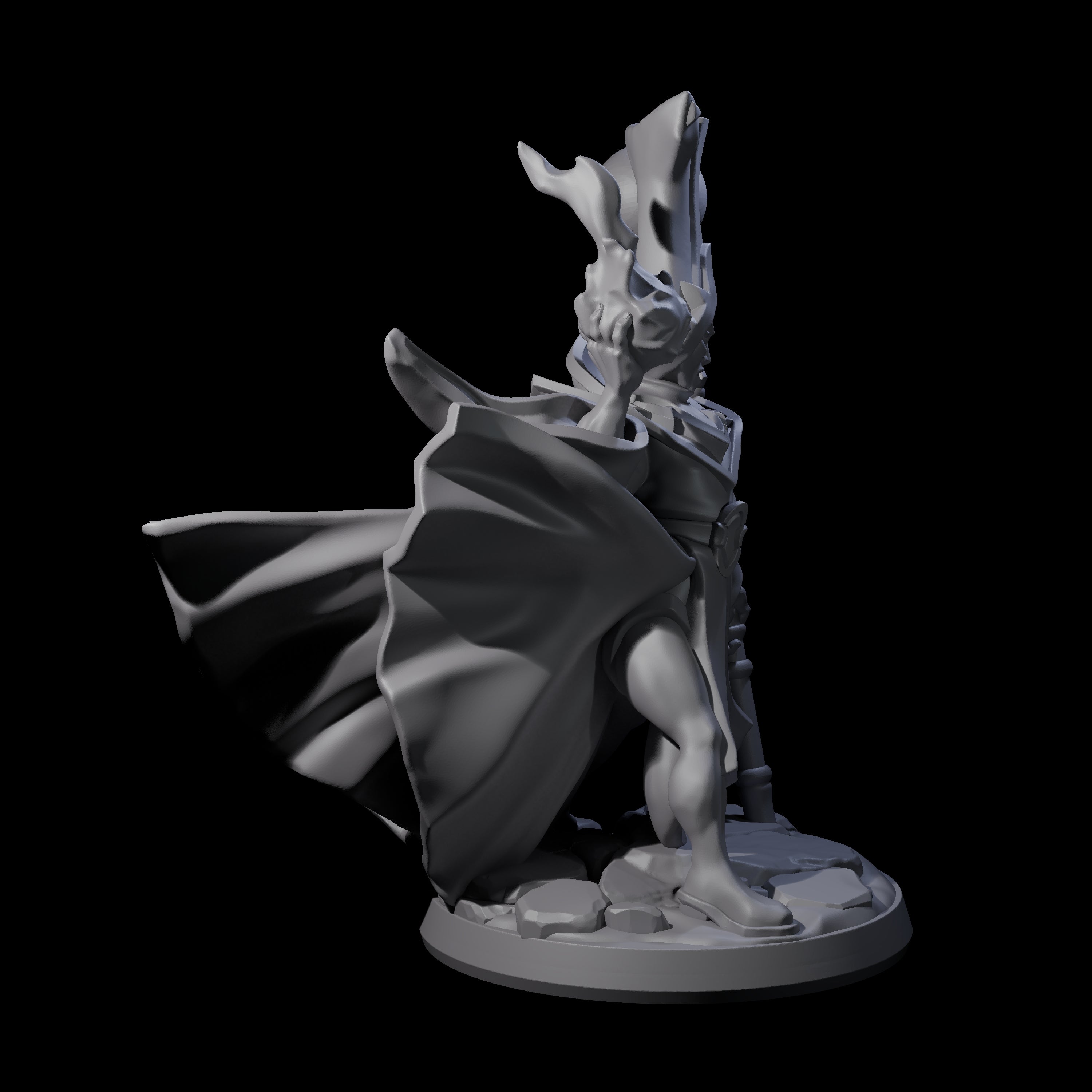Slinging Mega Hat Wizard Miniature for Dungeons and Dragons, Pathfinder or other TTRPGs
