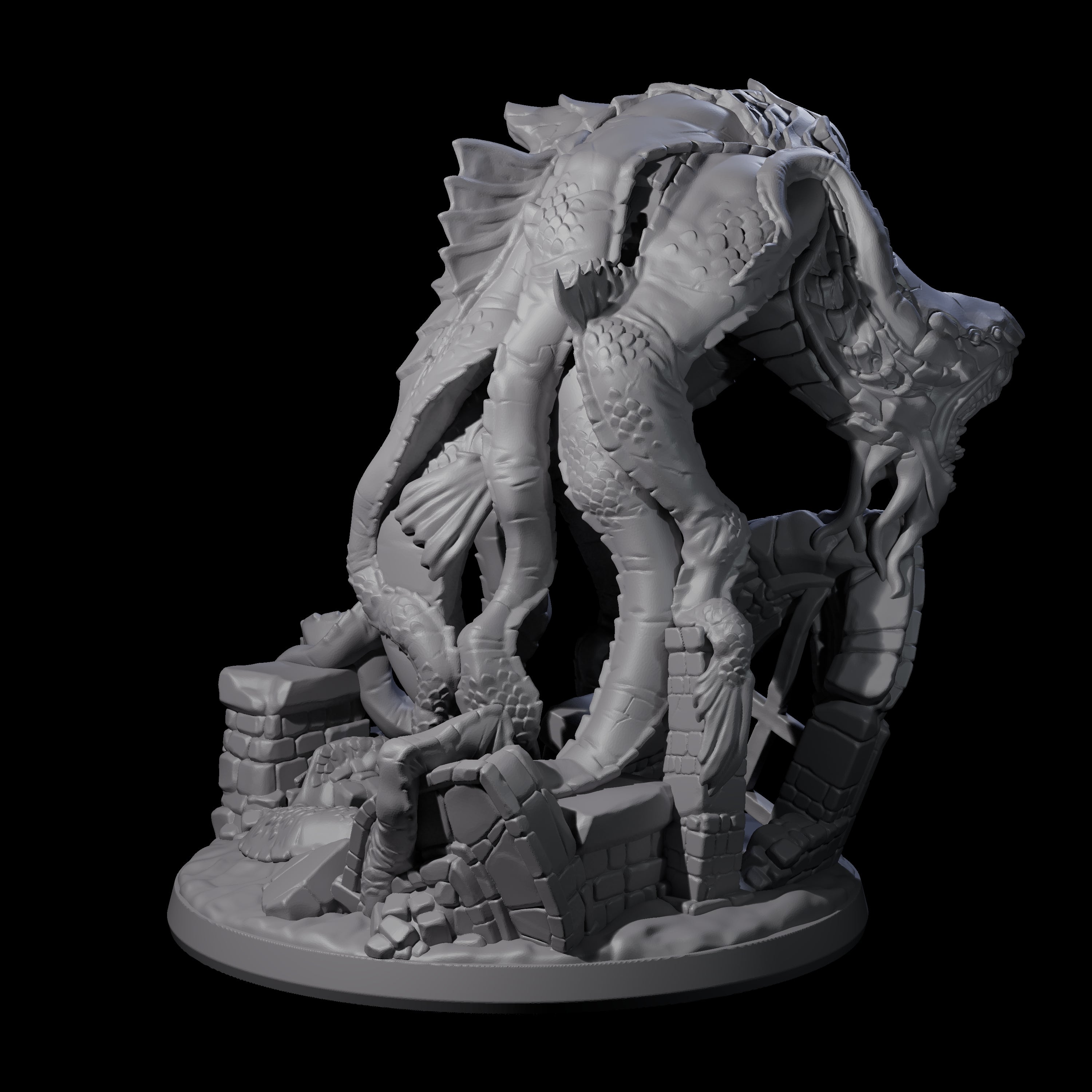 Slinking Aboleth Miniature for Dungeons and Dragons, Pathfinder or other TTRPGs