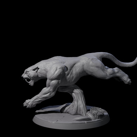 Slinking Panther B Miniature for Dungeons and Dragons, Pathfinder or other TTRPGs