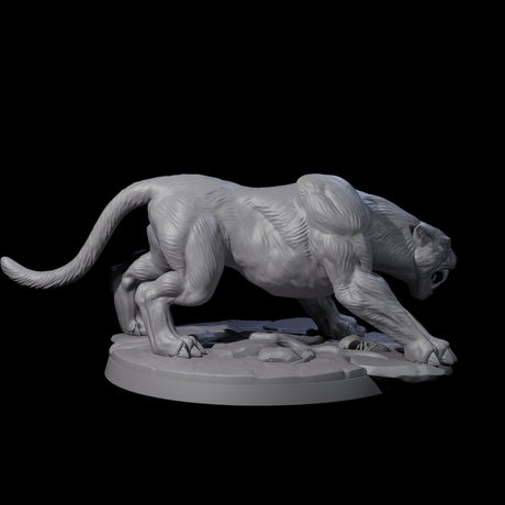 Slinking Panther D Miniature for Dungeons and Dragons, Pathfinder or other TTRPGs