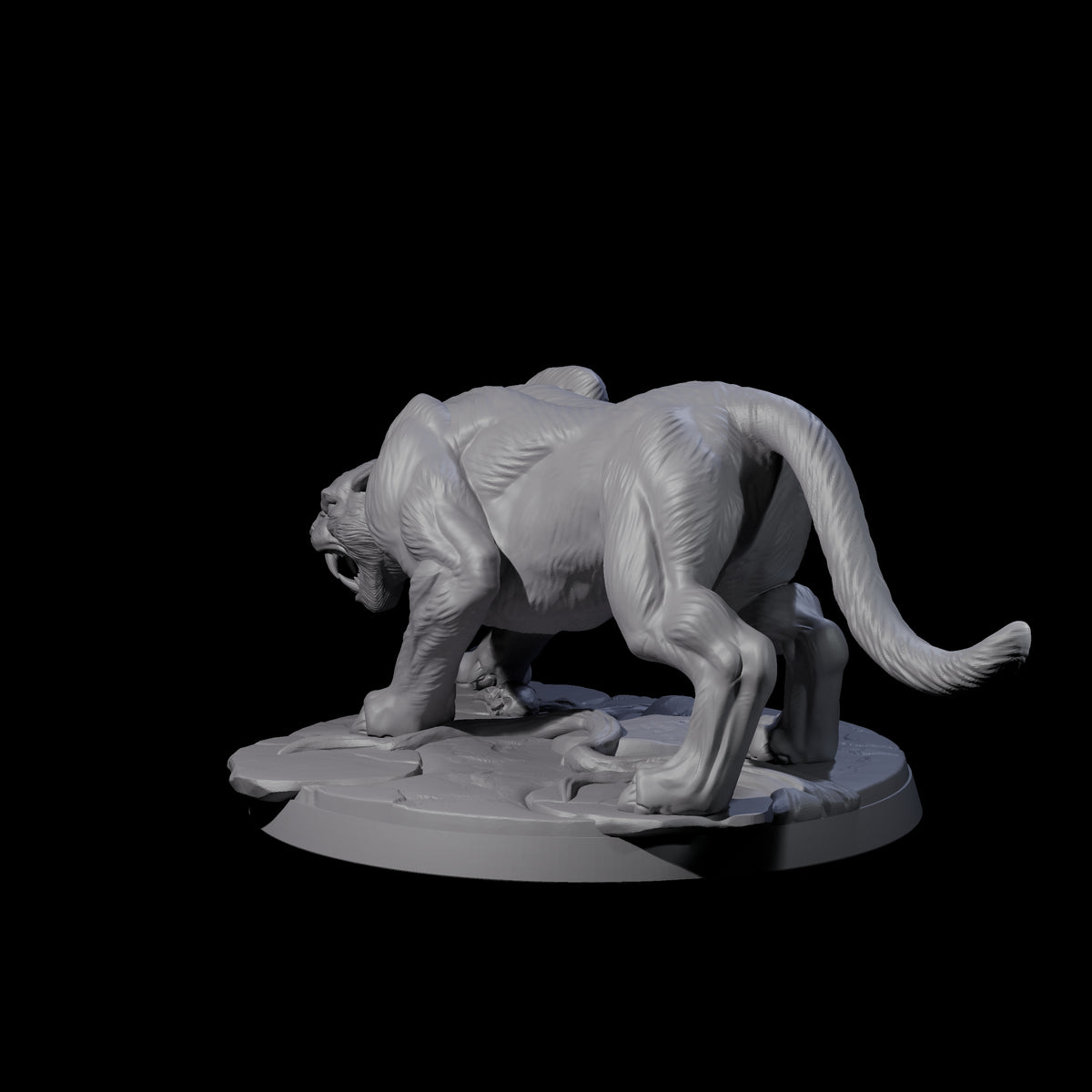 Slinking Panther D Miniature for Dungeons and Dragons, Pathfinder or other TTRPGs