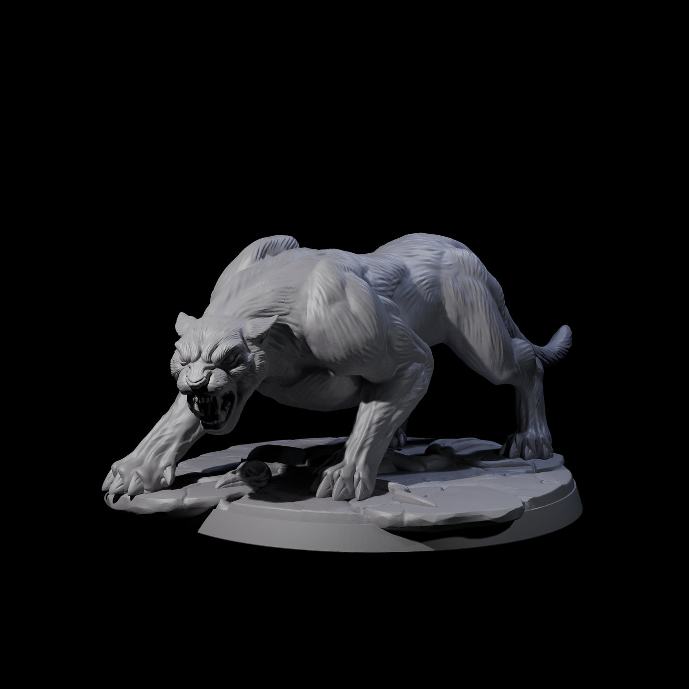 Slinking Panther D Miniature for Dungeons and Dragons, Pathfinder or other TTRPGs