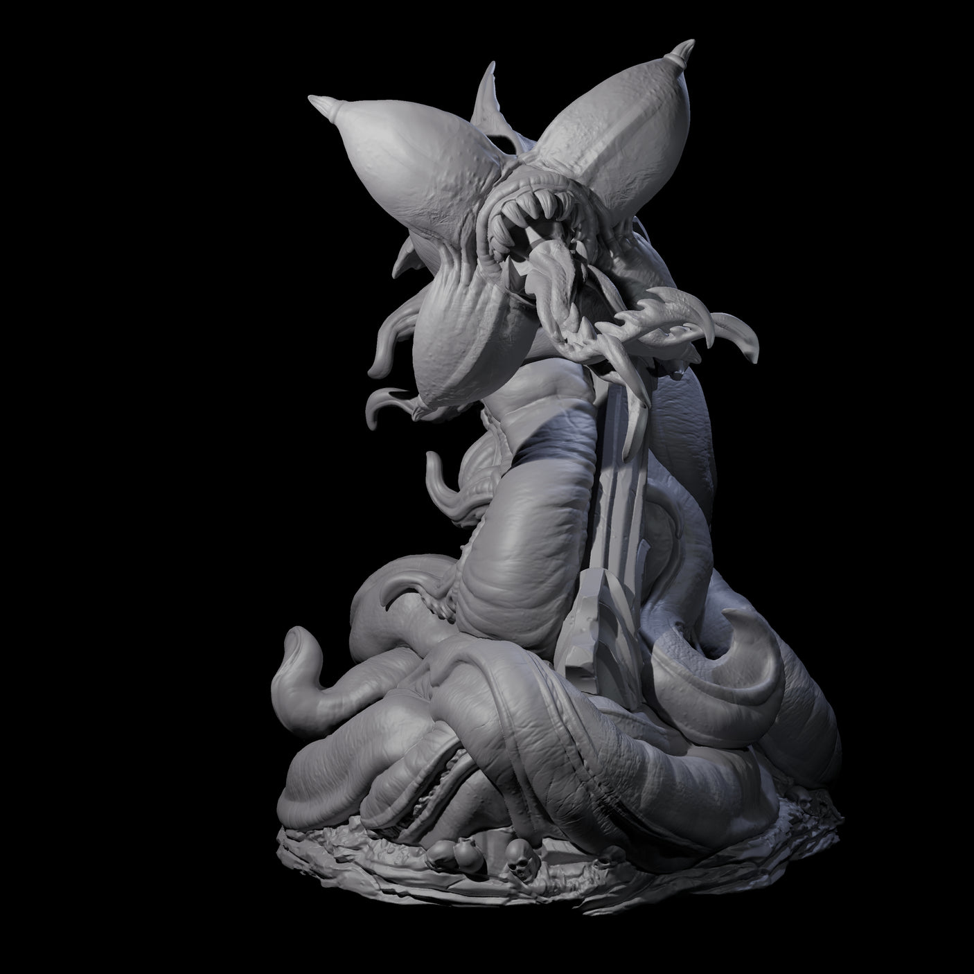 Slithering Devourer Miniature for Dungeons and Dragons, Pathfinder or other TTRPGs