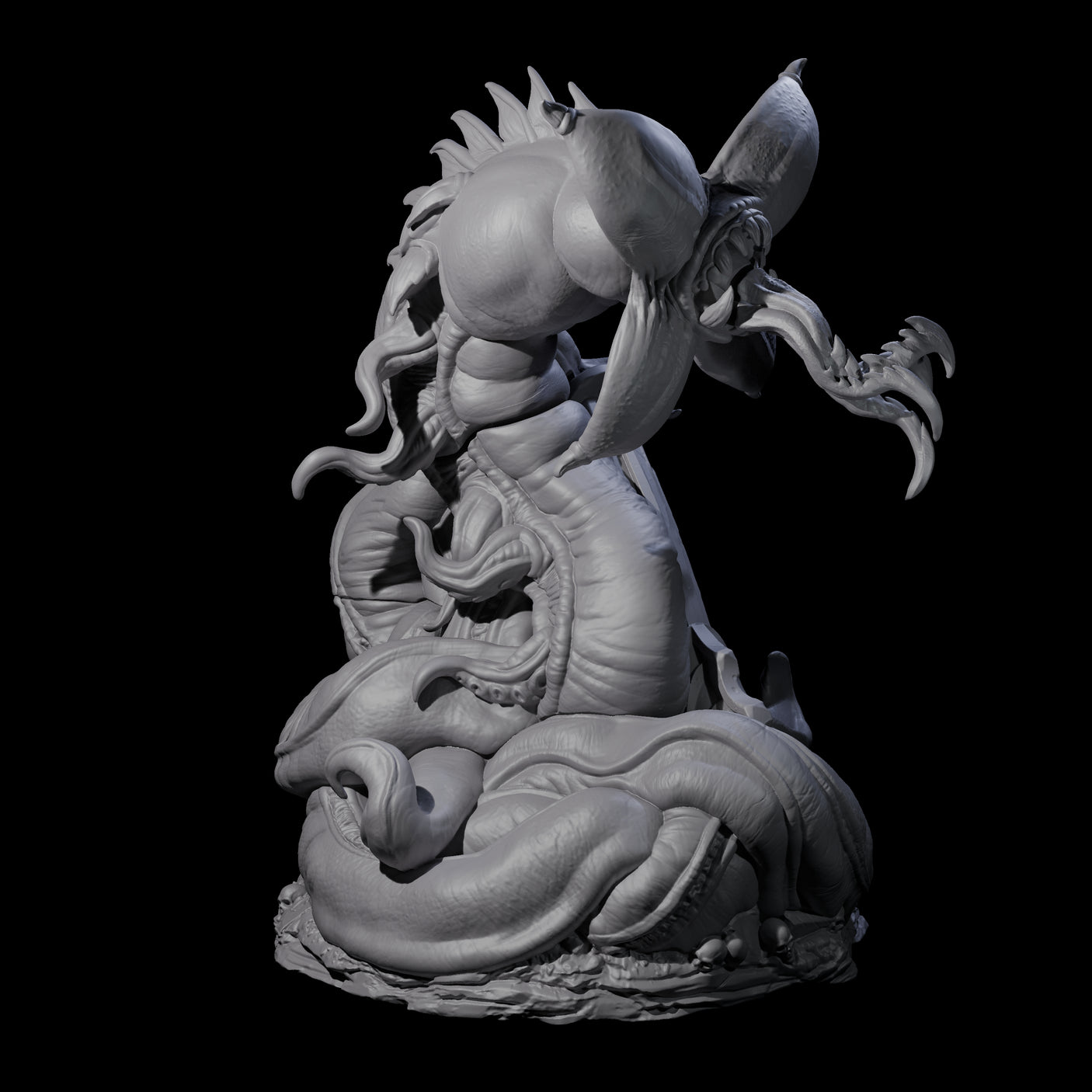 Slithering Devourer Miniature for Dungeons and Dragons, Pathfinder or other TTRPGs