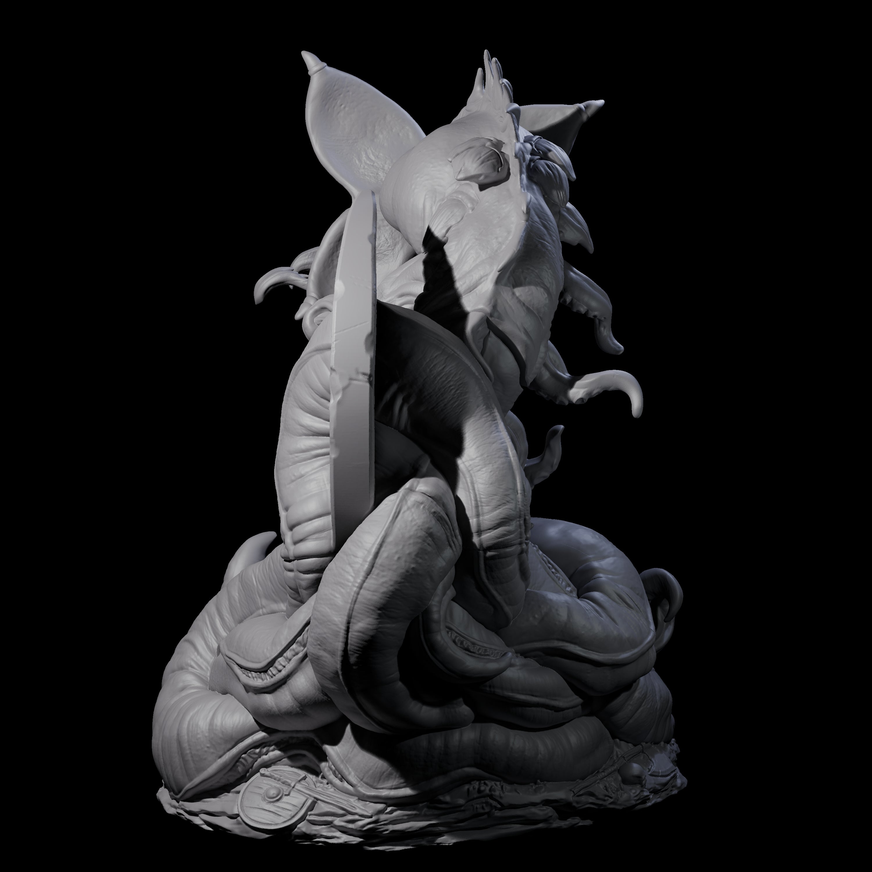 Slithering Devourer Miniature for Dungeons and Dragons, Pathfinder or other TTRPGs