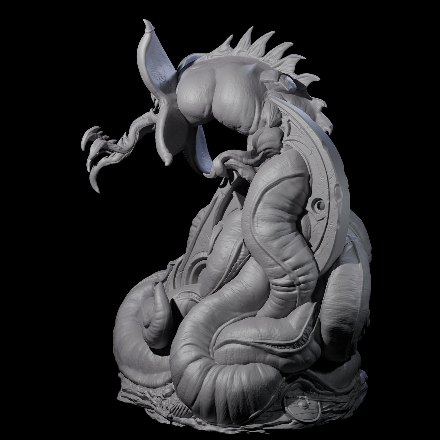 Slithering Devourer Miniature for Dungeons and Dragons, Pathfinder or other TTRPGs
