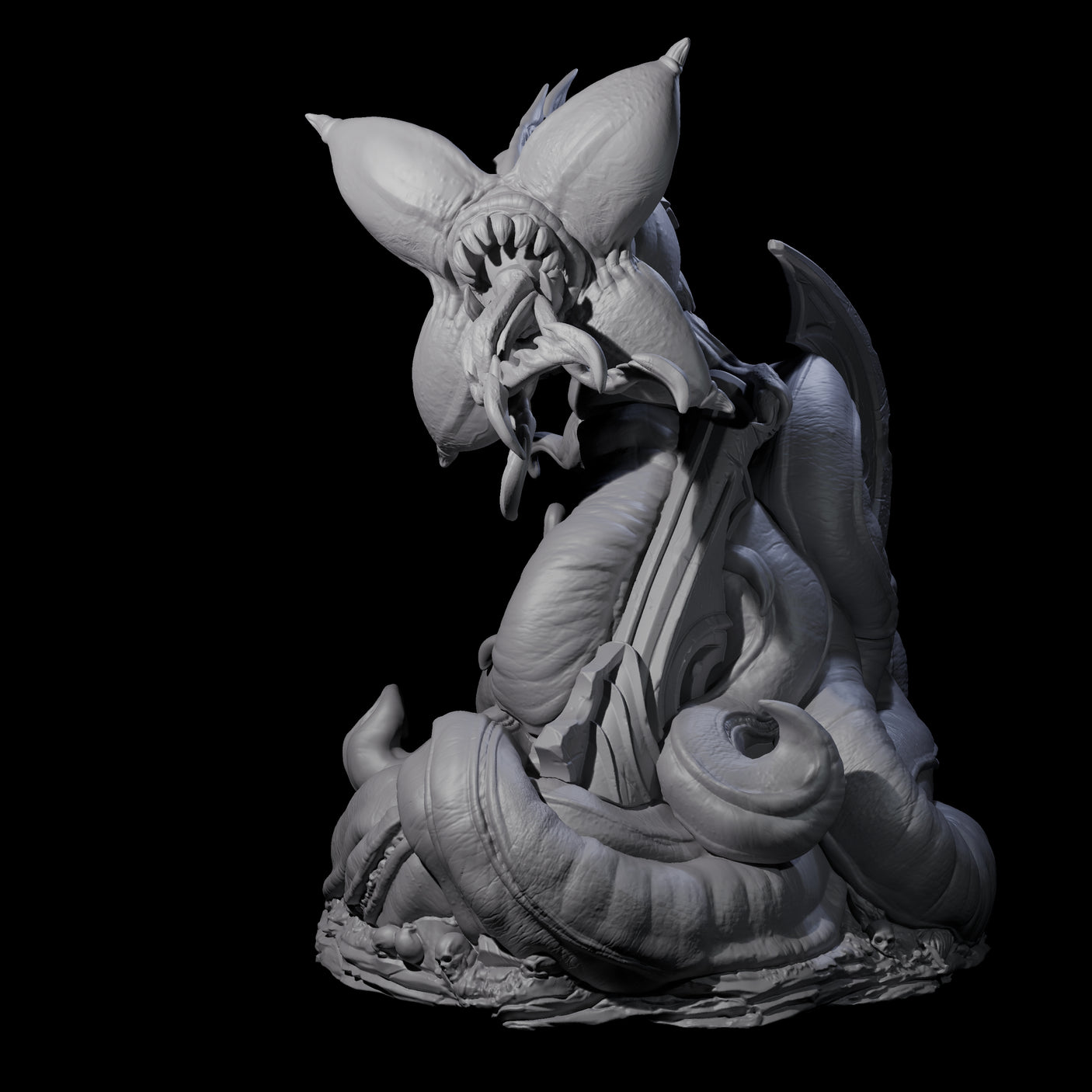 Slithering Devourer Miniature for Dungeons and Dragons, Pathfinder or other TTRPGs