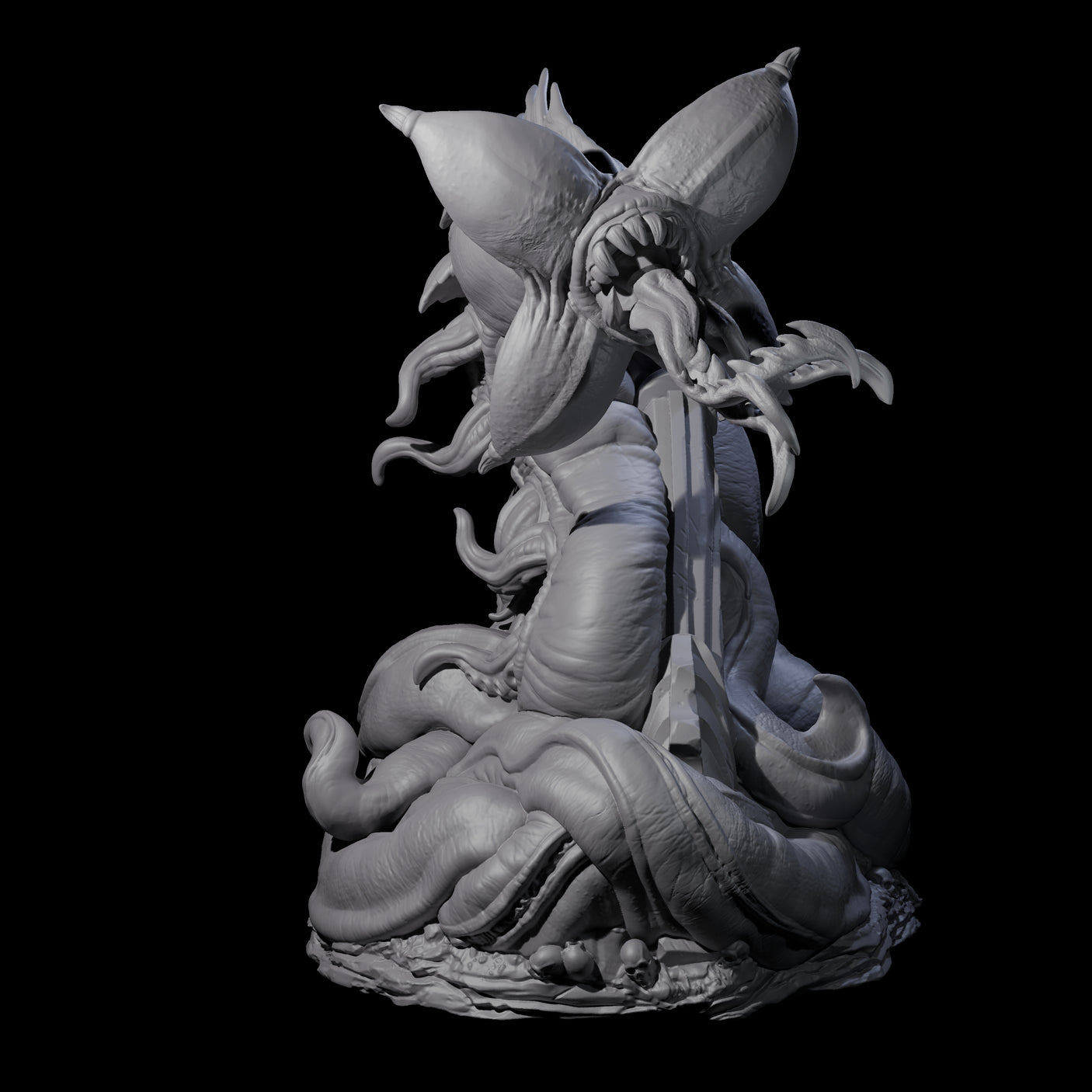 Slithering Devourer Miniature for Dungeons and Dragons, Pathfinder or other TTRPGs