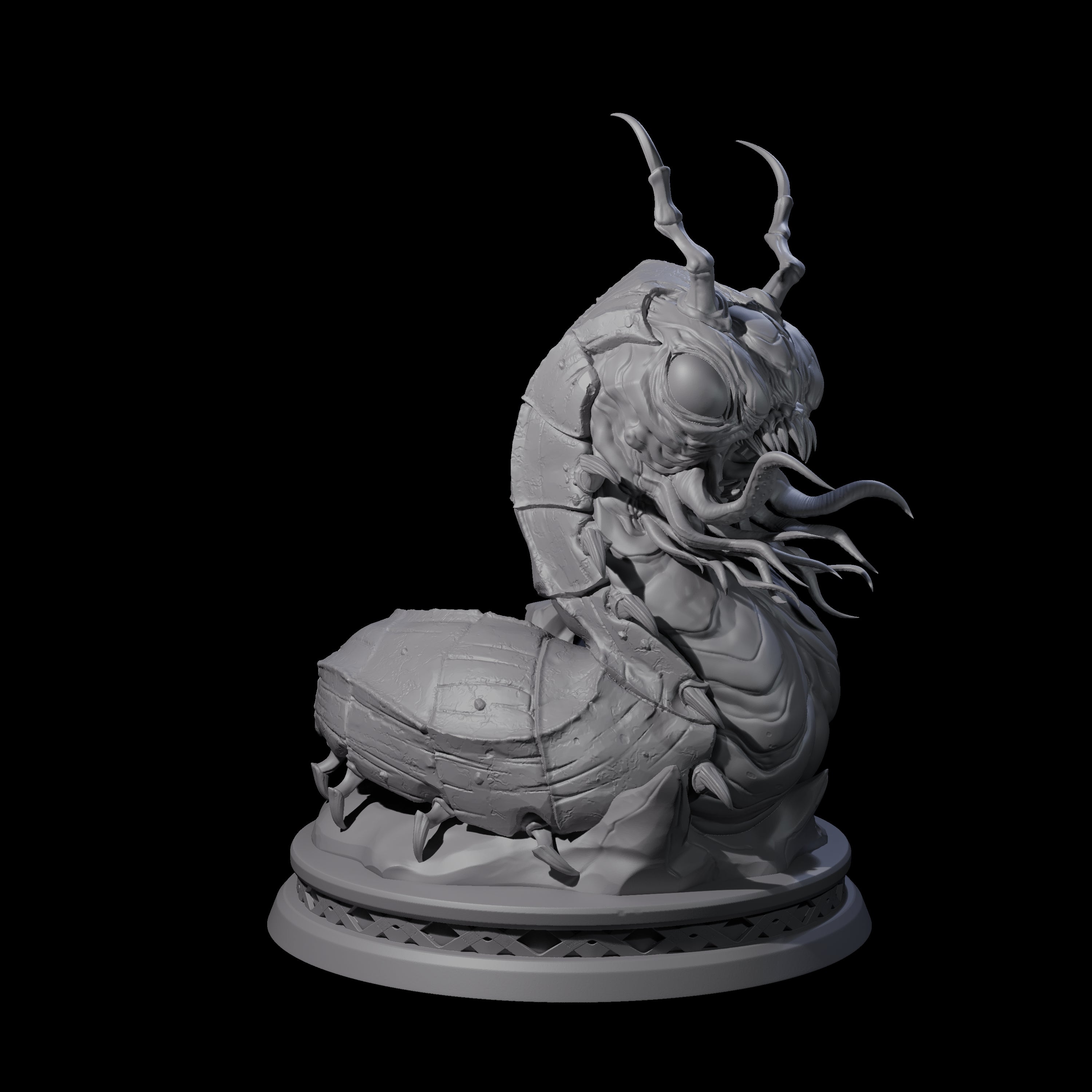 Slivering Carrion Crawler Miniature for Dungeons and Dragons, Pathfinder or other TTRPGs