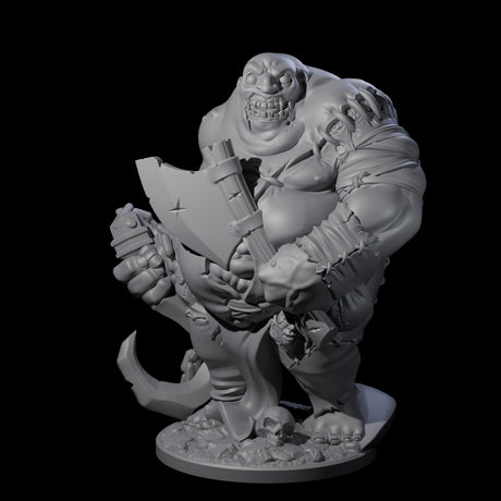 Slopping Zombie Butcher Miniature for Dungeons and Dragons, Pathfinder or other TTRPGs