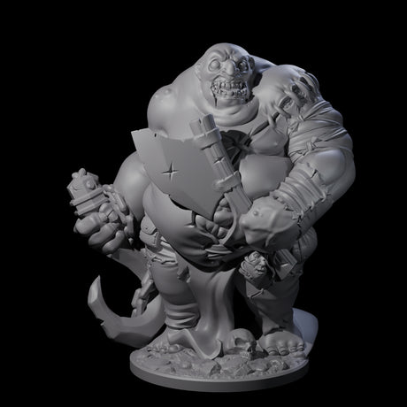 Slopping Zombie Butcher Miniature for Dungeons and Dragons, Pathfinder or other TTRPGs