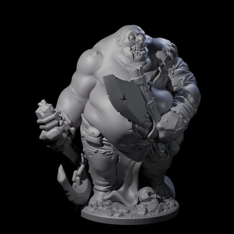 Slopping Zombie Butcher Miniature for Dungeons and Dragons, Pathfinder or other TTRPGs