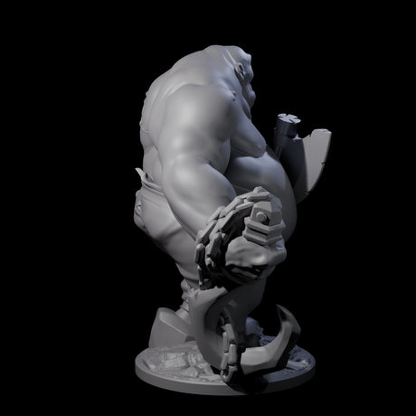 Slopping Zombie Butcher Miniature for Dungeons and Dragons, Pathfinder or other TTRPGs