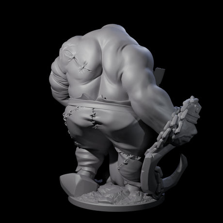 Slopping Zombie Butcher Miniature for Dungeons and Dragons, Pathfinder or other TTRPGs