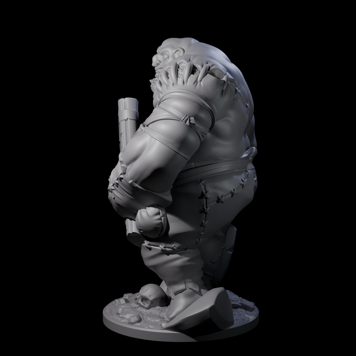 Slopping Zombie Butcher Miniature for Dungeons and Dragons, Pathfinder or other TTRPGs