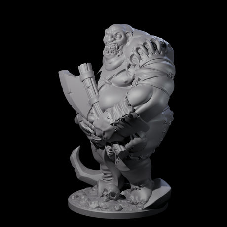Slopping Zombie Butcher Miniature for Dungeons and Dragons, Pathfinder or other TTRPGs
