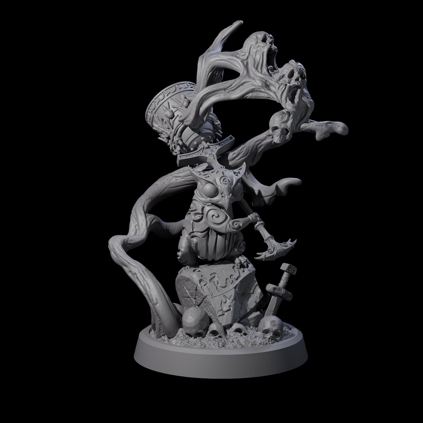 Small Owl-like Kenku Shaman B Miniature for Dungeons and Dragons, Pathfinder or other TTRPGs