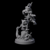 Small Owl-like Kenku Shaman B Miniature for Dungeons and Dragons, Pathfinder or other TTRPGs