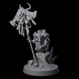 Small Owl-like Kenku Shaman C Miniature for Dungeons and Dragons, Pathfinder or other TTRPGs